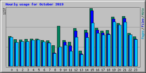 Hourly usage for October 2019