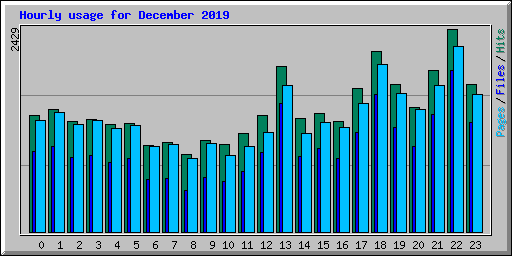 Hourly usage for December 2019